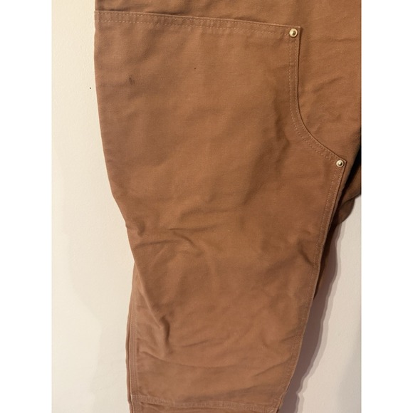 Carhartt Double Knee Pants Mens 42X30 Brown Loose Duck Canvas Utility Work B01-M - Picture 5 of 16